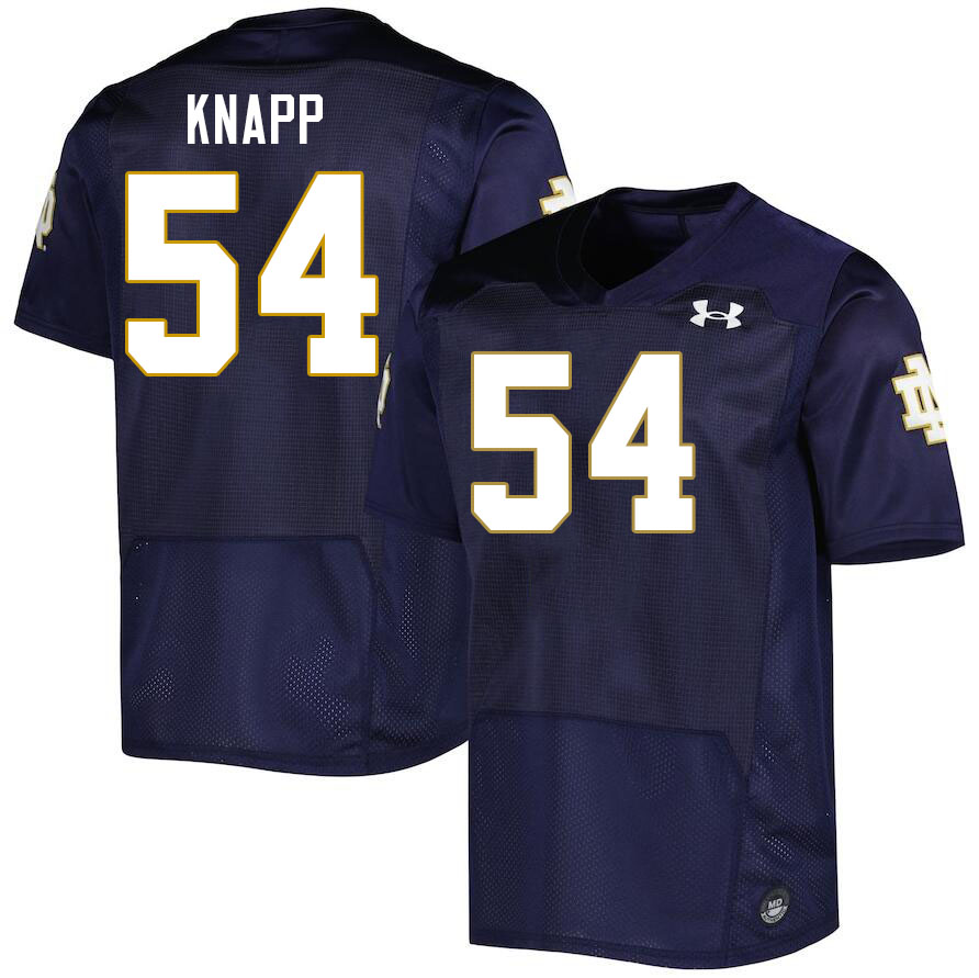 Men #54 Anthonie Knapp Notre Dame Fighting Irish College Football Jerseys Stitched-Navy